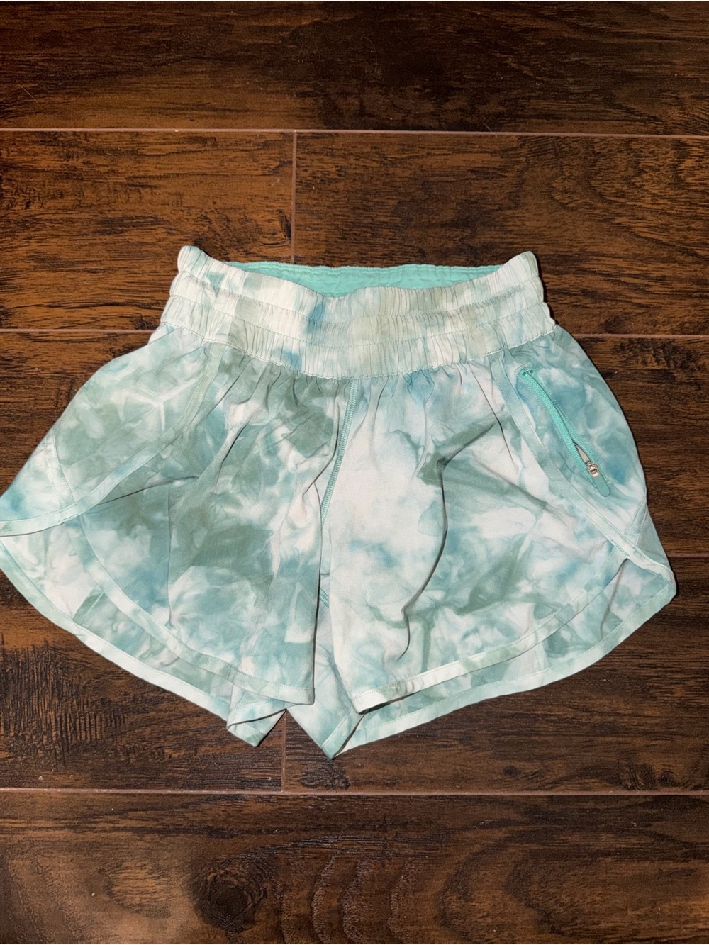 lululemon athletica Tie-Dye Aqua Workout Shorts